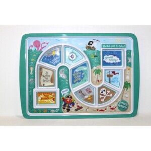 Fred Friends Dinner Winner Kids Game Childs Melamine Divided Plate Pirates
